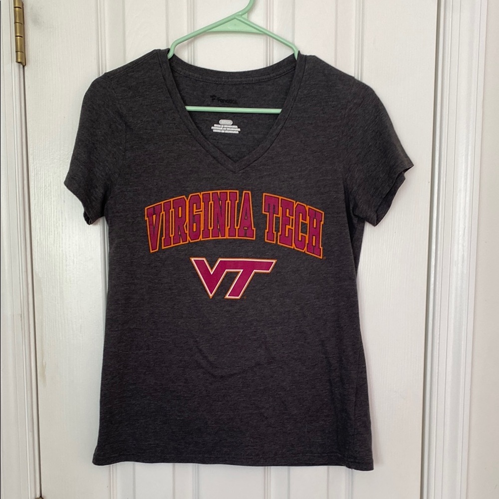 Virginia Tech Women's Gray V-Neck T-Shirt